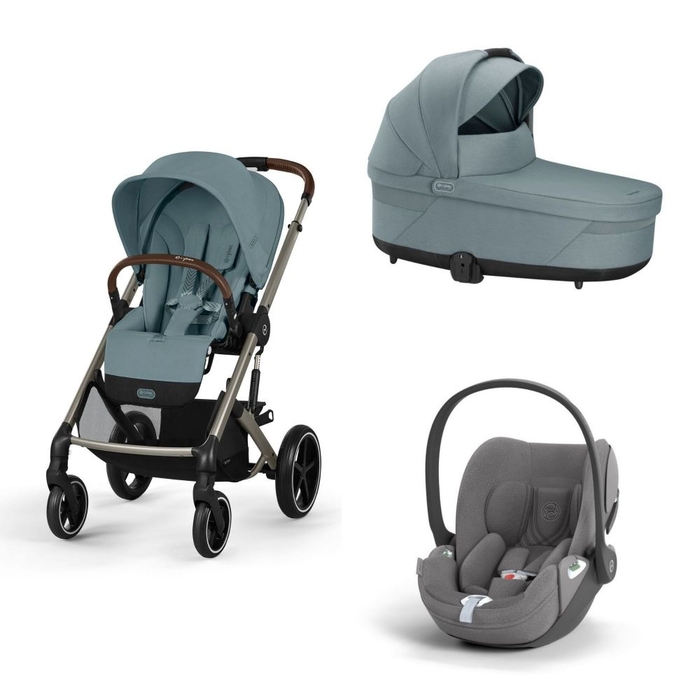 Carrinho de Bebé e Alcofa Balios S Lux Taupe e Babycoque Cloud T i-Size Plus - Cybex - PACKBALIOS026-033