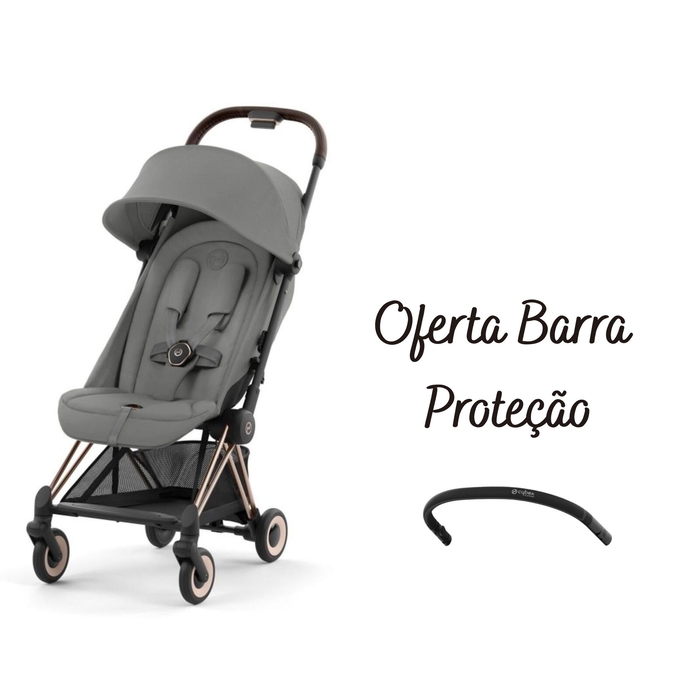 Carrinho Compacto Cybex Coya Rosegold com Oferta Barra de Proteção - Cybex - PACKCOYA001-001