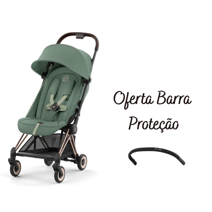 Carrinho Compacto Cybex Coya Rosegold com Oferta Barra de Proteção - Cybex - PACKCOYA001-006