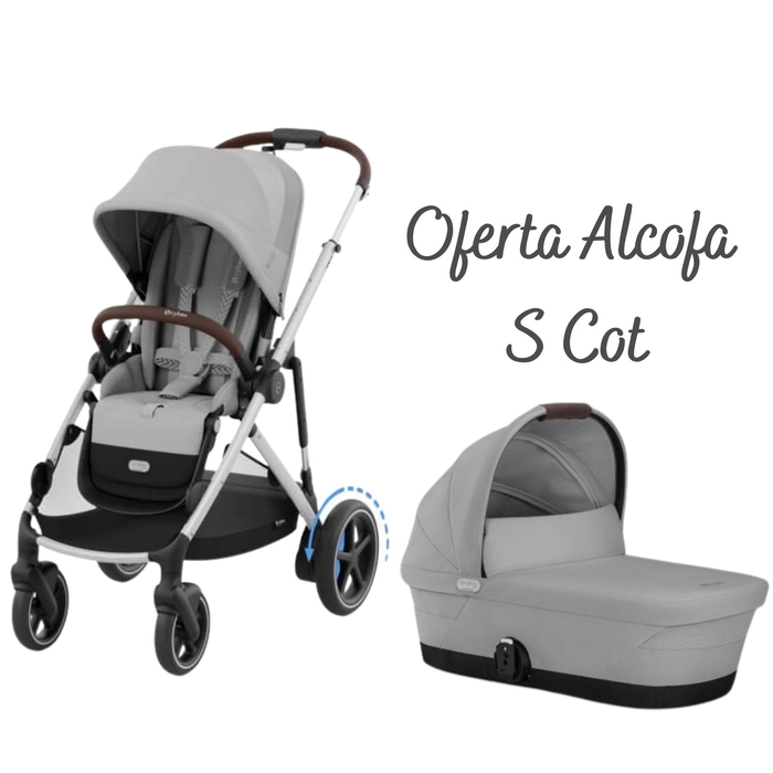 Carrinho de Bebé Cybex e-Gazelle S com Oferta Alcofa - Cybex - PACKEGAZELLE001-003