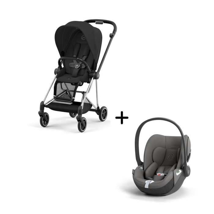 Carrinho de Bebé Mios Chrome Black e Babycoque Cloud T i-Size Cybex - Cybex - PACKMIOS001-001