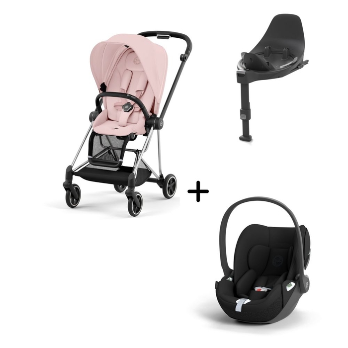 Carrinho de Bebé Mios Chrome Black, Babycoque Cloud T i-Size e Base T i-Size Cybex - Cybex - PACKMIOS002-008