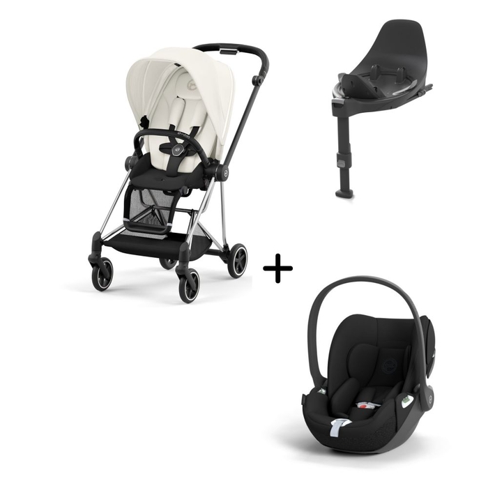 Carrinho de Bebé Mios Chrome Black, Babycoque Cloud T i-Size e Base T i-Size Cybex - Cybex - PACKMIOS002-010