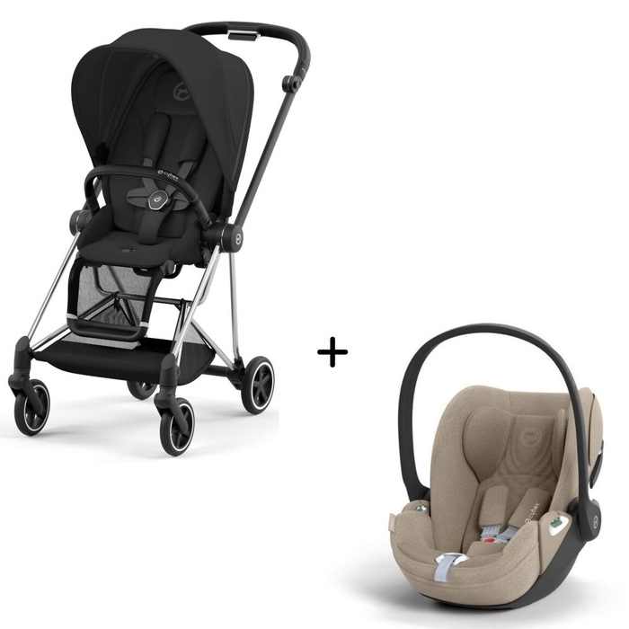 Carrinho de Bebé Mios Chrome Black e Babycoque Cloud T i-Size Plus Cybex - Cybex - PACKMIOS003-005