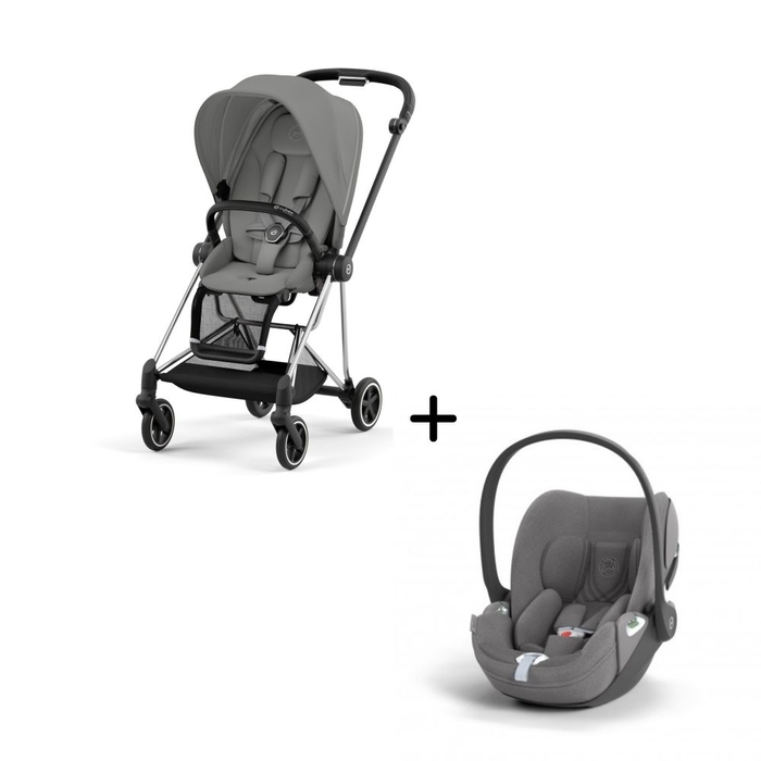 Carrinho de Bebé Mios Chrome Black e Babycoque Cloud T i-Size Plus Cybex - Cybex - PACKMIOS003-007