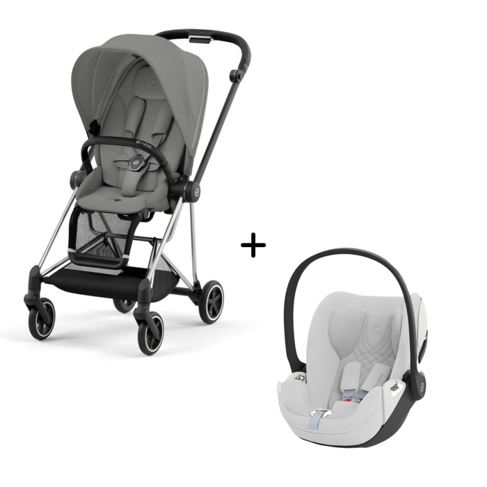 Carrinho de Bebé Mios Chrome Black e Babycoque Cloud T i-Size Plus Cybex - Cybex - PACKMIOS003-012