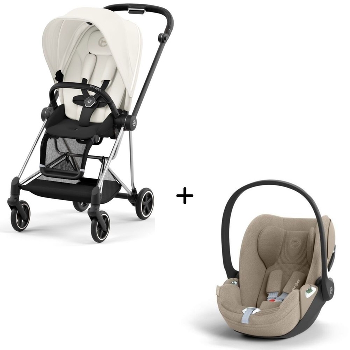 Carrinho de Bebé Mios Chrome Black e Babycoque Cloud T i-Size Plus Cybex - Cybex - PACKMIOS003-029