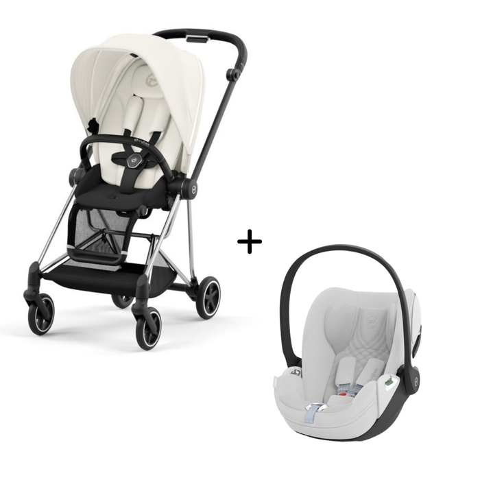 Carrinho de Bebé Mios Chrome Black e Babycoque Cloud T i-Size Plus Cybex - Cybex - PACKMIOS003-030