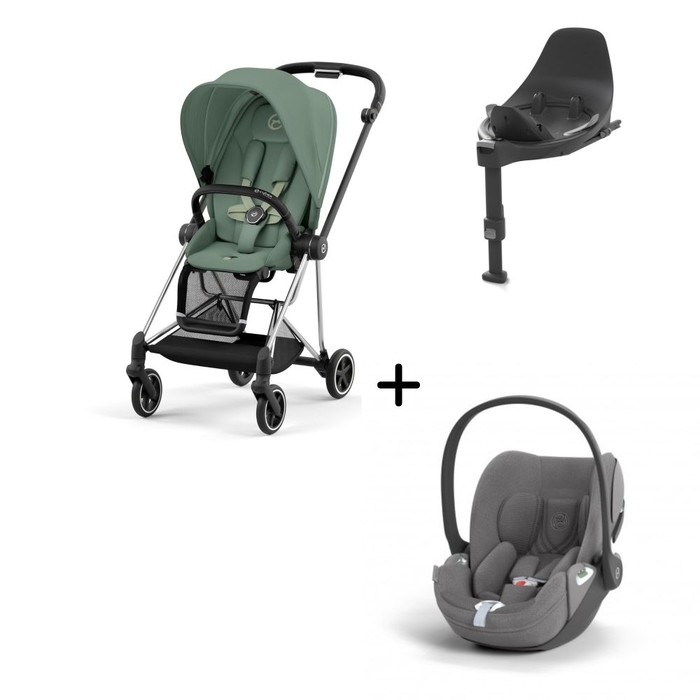 Carrinho de Bebé Mios Chrome Black, Babycoque Cloud T i-Size Plus e Base T i-Size Cybex - Cybex - PACKMIOS004-031