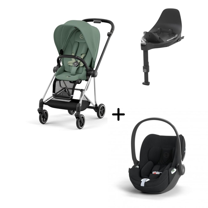 Carrinho de Bebé Mios Chrome Black, Babycoque Cloud T i-Size Plus e Base T i-Size Cybex - Cybex - PACKMIOS004-032
