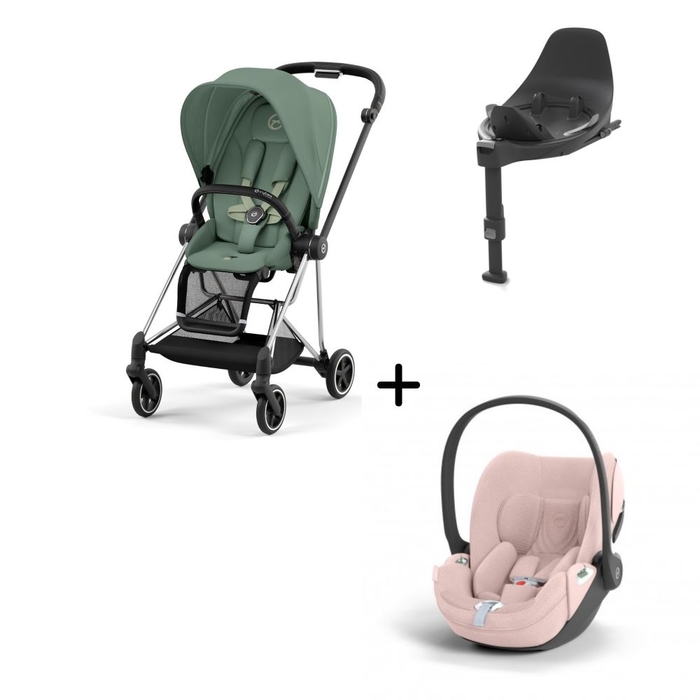 Carrinho de Bebé Mios Chrome Black, Babycoque Cloud T i-Size Plus e Base T i-Size Cybex - Cybex - PACKMIOS004-034