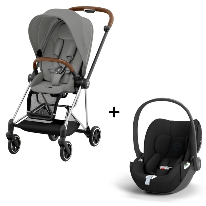 Carrinho de Bebé Mios Chrome Brown e Babycoque Cloud T i-Size Cybex - Cybex - PACKMIOS005-004