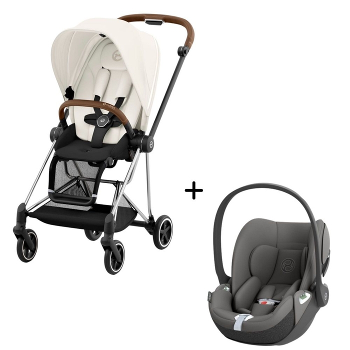 Carrinho de Bebé Mios Chrome Brown e Babycoque Cloud T i-Size Cybex - Cybex - PACKMIOS005-009