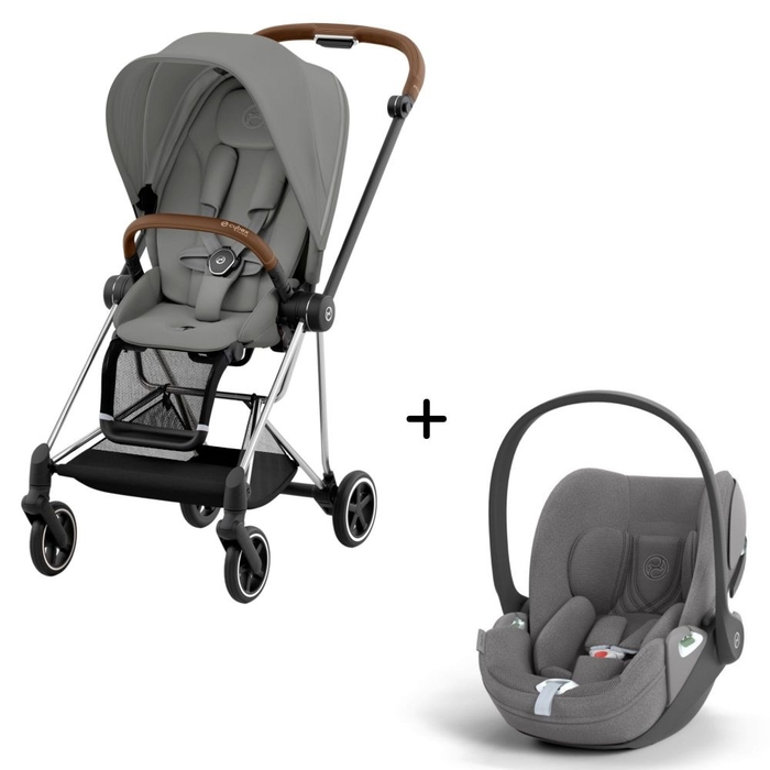Carrinho de Bebé Mios Chrome Brown e Babycoque Cloud T i-Size Plus Cybex - Cybex - PACKMIOS007-007