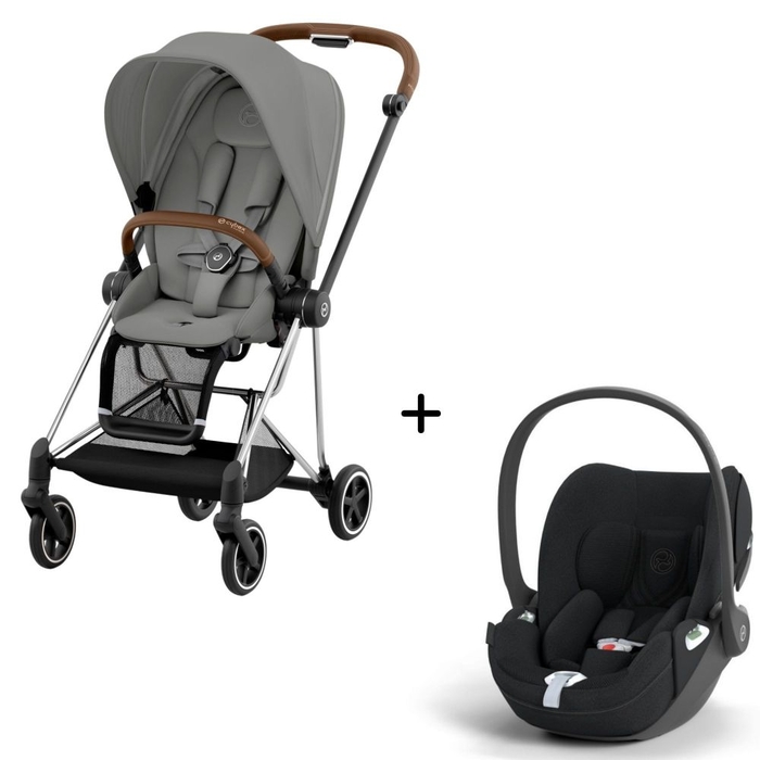 Carrinho de Bebé Mios Chrome Brown e Babycoque Cloud T i-Size Plus Cybex - Cybex - PACKMIOS007-008