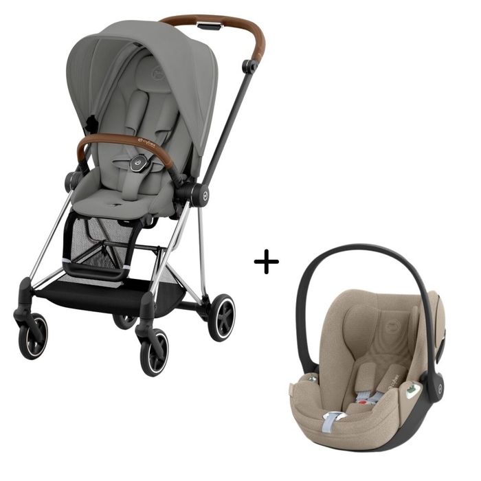 Carrinho de Bebé Mios Chrome Brown e Babycoque Cloud T i-Size Plus Cybex - Cybex - PACKMIOS007-011