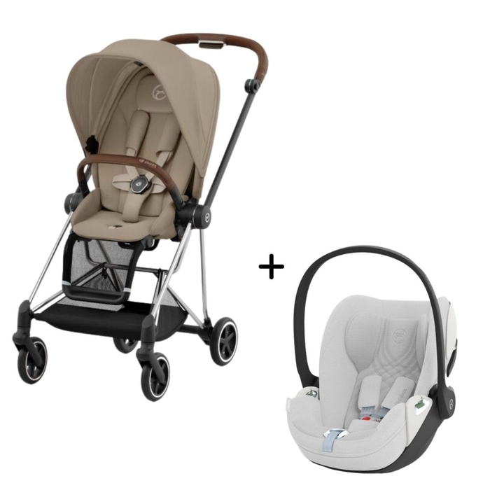 Carrinho de Bebé Mios Chrome Brown e Babycoque Cloud T i-Size Plus Cybex - Cybex - PACKMIOS007-018