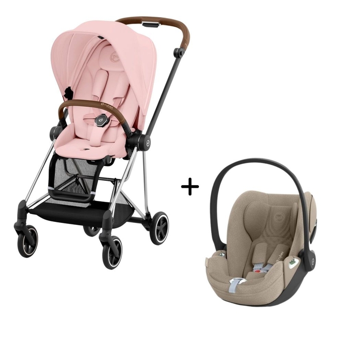 Carrinho de Bebé Mios Chrome Brown e Babycoque Cloud T i-Size Plus Cybex - Cybex - PACKMIOS007-023
