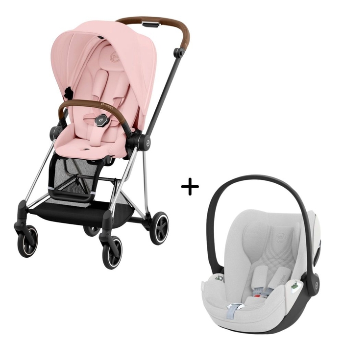 Carrinho de Bebé Mios Chrome Brown e Babycoque Cloud T i-Size Plus Cybex - Cybex - PACKMIOS007-024
