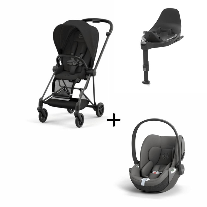 Carrinho de Bebé Mios Matt Black, Babycoque Cloud T i-Size e Base T i-Size Cybex - Cybex - PACKMIOS010-001