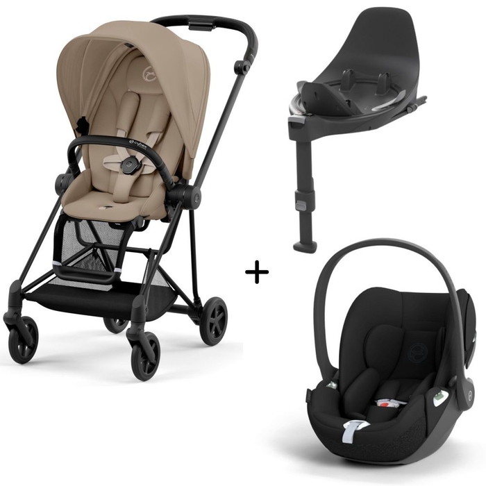 Carrinho de Bebé Mios Matt Black, Babycoque Cloud T i-Size e Base T i-Size Cybex - Cybex - PACKMIOS010-006