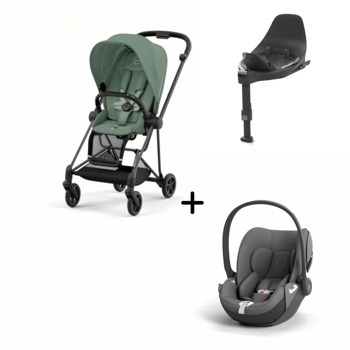 Carrinho de Bebé Mios Matt Black, Babycoque Cloud T i-Size e Base T i-Size Cybex - Cybex - PACKMIOS010-011