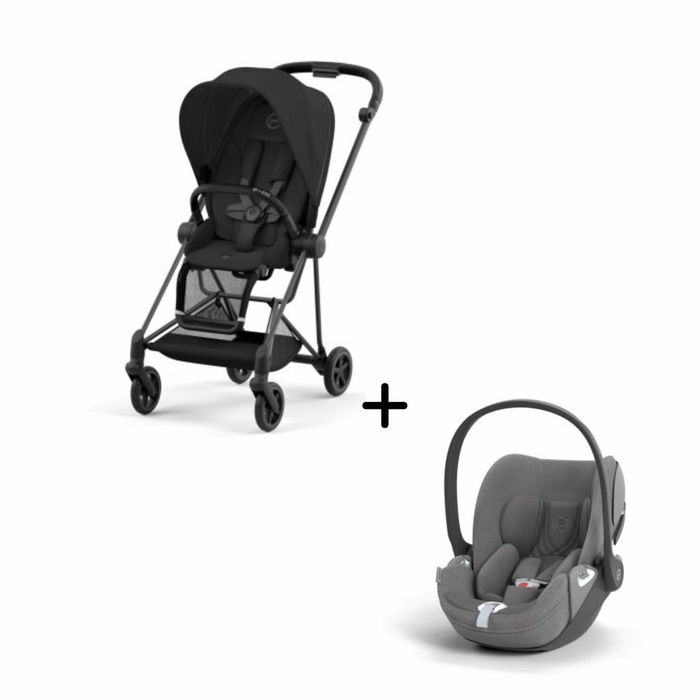 Carrinho de Bebé Mios Matt Black e Babycoque Cloud T i-Size Plus Cybex - Cybex - PACKMIOS011-001