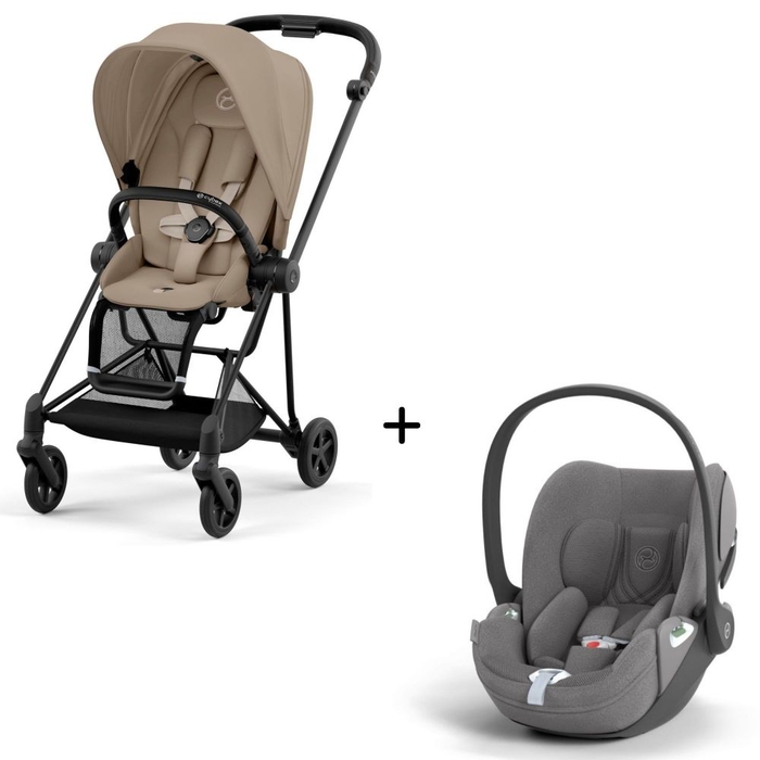 Carrinho de Bebé Mios Matt Black e Babycoque Cloud T i-Size Plus Cybex - Cybex - PACKMIOS011-013