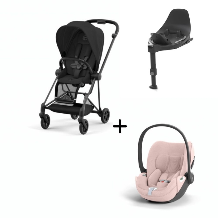 Carrinho de Bebé Mios Matt Black, Babycoque Cloud T i-Size Plus e Base T i-Size Cybex - Cybex - PACKMIOS012-004