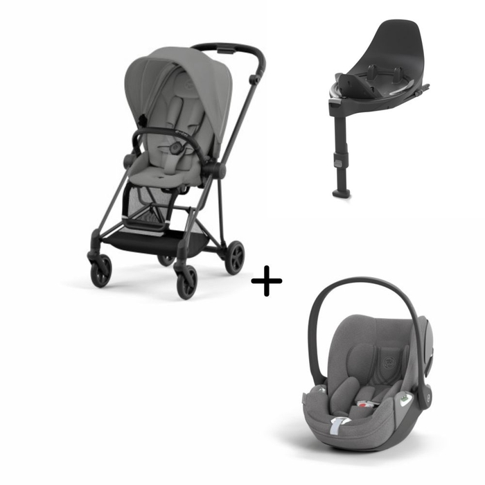 Carrinho de Bebé Mios Matt Black, Babycoque Cloud T i-Size Plus e Base T i-Size Cybex - Cybex - PACKMIOS012-007