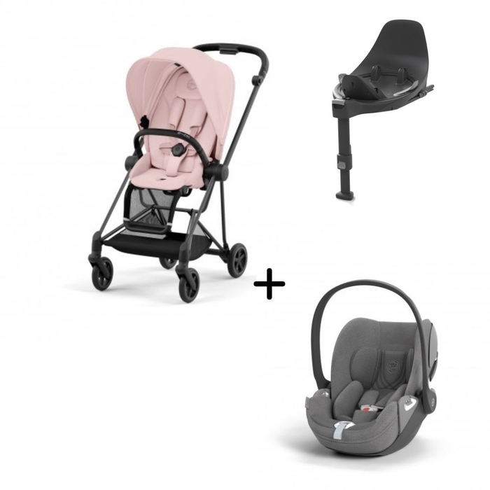 Carrinho de Bebé Mios Matt Black, Babycoque Cloud T i-Size Plus e Base T i-Size Cybex - Cybex - PACKMIOS012-019