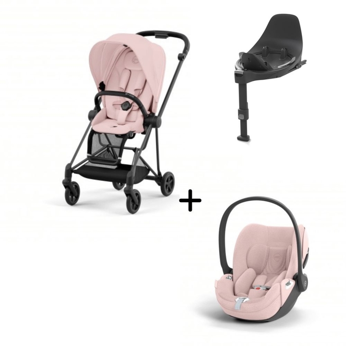 Carrinho de Bebé Mios Matt Black, Babycoque Cloud T i-Size Plus e Base T i-Size Cybex - Cybex - PACKMIOS012-022