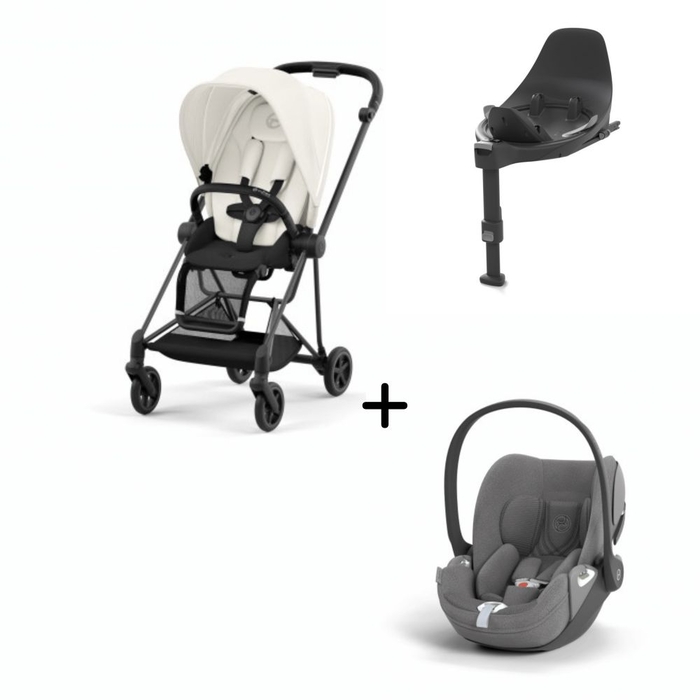 Carrinho de Bebé Mios Matt Black, Babycoque Cloud T i-Size Plus e Base T i-Size Cybex - Cybex - PACKMIOS012-025