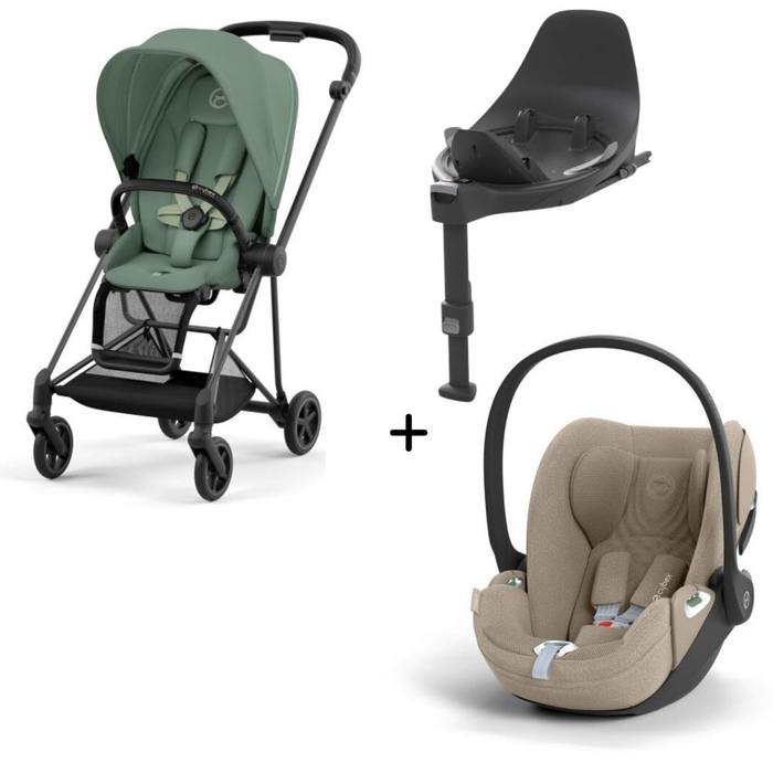Carrinho de Bebé Mios Matt Black, Babycoque Cloud T i-Size Plus e Base T i-Size Cybex - Cybex - PACKMIOS012-035