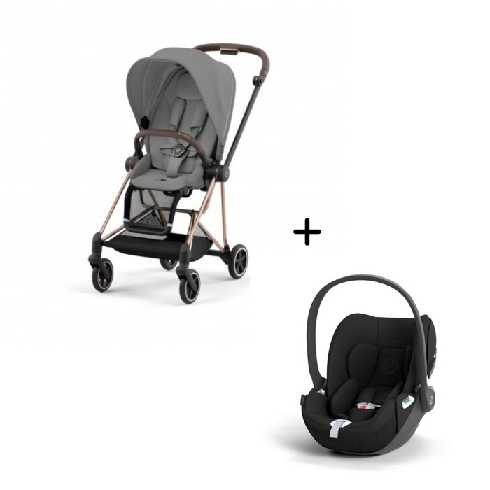 Carrinho de Bebé Mios Rosegold e Babycoque Cloud T i-Size Cybex - Cybex - PACKMIOS013-004