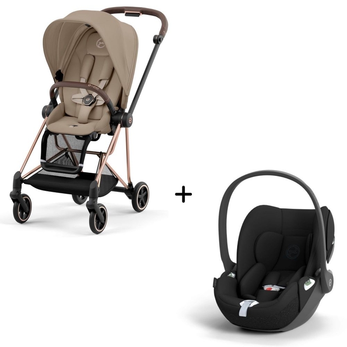 Carrinho de Bebé Mios Rosegold e Babycoque Cloud T i-Size Cybex - Cybex - PACKMIOS013-006