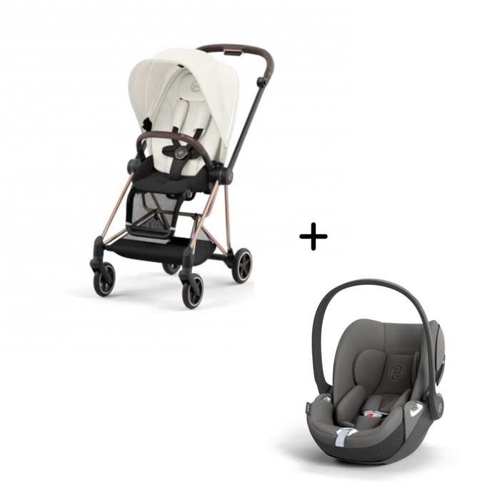 Carrinho de Bebé Mios Rosegold e Babycoque Cloud T i-Size Cybex - Cybex - PACKMIOS013-009