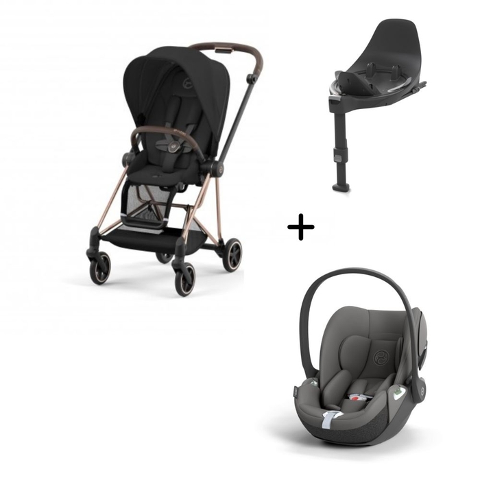 Carrinho de Bebé Mios Rosegold, Babycoque Cloud T i-Size e Base T i-Size Cybex - Cybex - PACKMIOS014-001