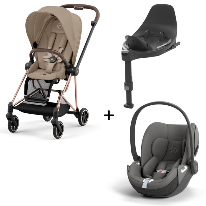 Carrinho de Bebé Mios Rosegold, Babycoque Cloud T i-Size e Base T i-Size Cybex - Cybex - PACKMIOS014-005