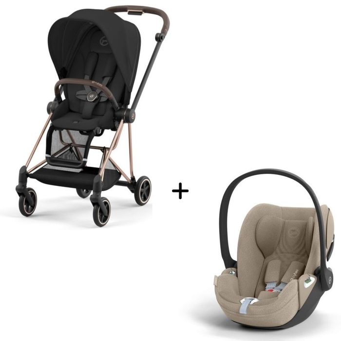 Carrinho de Bebé Mios Rosegold e Babycoque Cloud T i-Size Plus Cybex - Cybex - PACKMIOS015-005