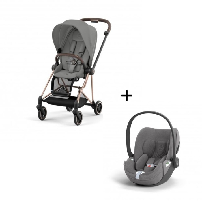 Carrinho de Bebé Mios Rosegold e Babycoque Cloud T i-Size Plus Cybex - Cybex - PACKMIOS015-007