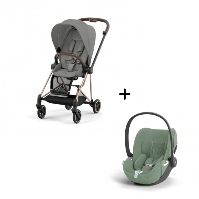 Carrinho de Bebé Mios Rosegold e Babycoque Cloud T i-Size Plus Cybex - Cybex - PACKMIOS015-009