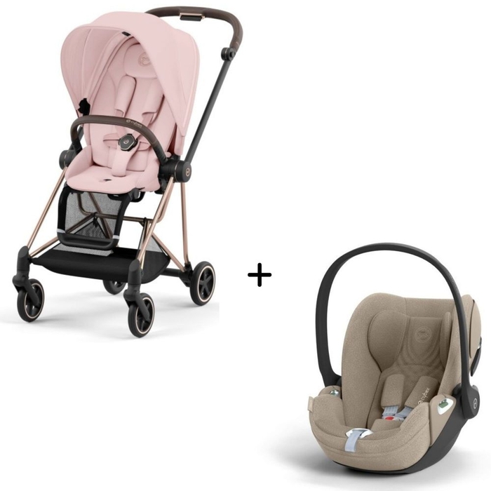 Carrinho de Bebé Mios Rosegold e Babycoque Cloud T i-Size Plus Cybex - Cybex - PACKMIOS015-023