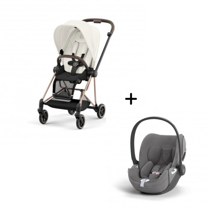 Carrinho de Bebé Mios Rosegold e Babycoque Cloud T i-Size Plus Cybex - Cybex - PACKMIOS015-025