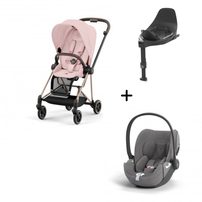 Carrinho de Bebé Mios Rosegold, Babycoque Cloud T i-Size Plus e Base T i-Size Cybex - Cybex - PACKMIOS016-019