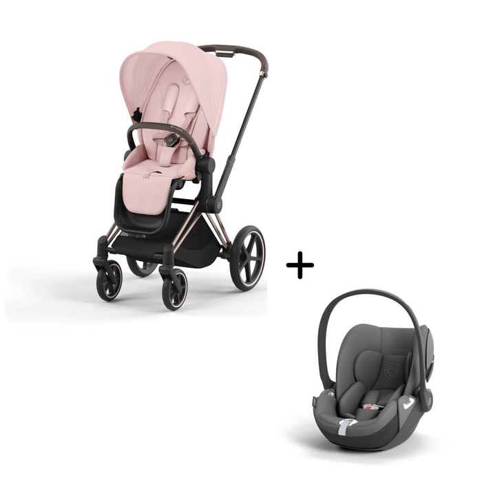 Carrinho de Bebé Priam Rosegold e Babycoque Cloud T i-Size Cybex - Cybex - PACKPRIAM001-007