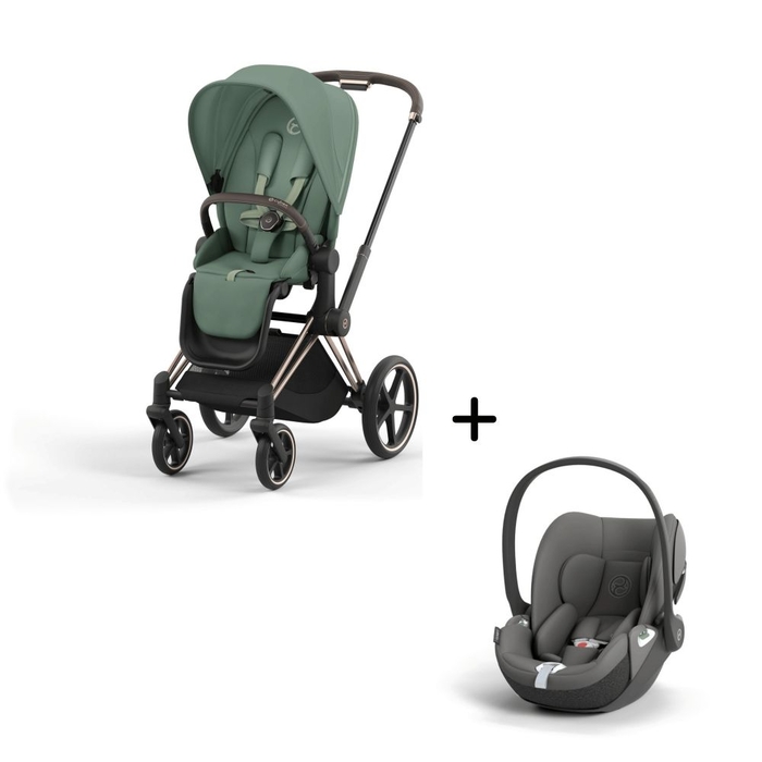 Carrinho de Bebé Priam Rosegold e Babycoque Cloud T i-Size Cybex - Cybex - PACKPRIAM001-011
