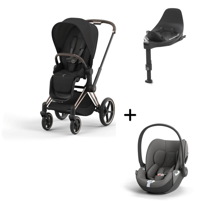 Carrinho de Bebé Priam Rosegold, Babycoque Cloud T i-Size e Base T Isofix i-Size Cybex - Cybex - PACKPRIAM002-001