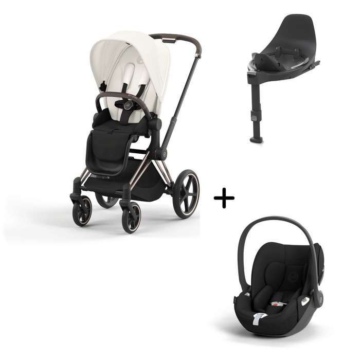 Carrinho de Bebé Priam Rosegold, Babycoque Cloud T i-Size e Base T Isofix i-Size Cybex - Cybex - PACKPRIAM002-009