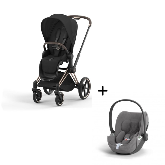 Carrinho de Bebé Priam Rosegold e Babycoque Cloud T i-Size Plus Cybex - Cybex - PACKPRIAM003-001